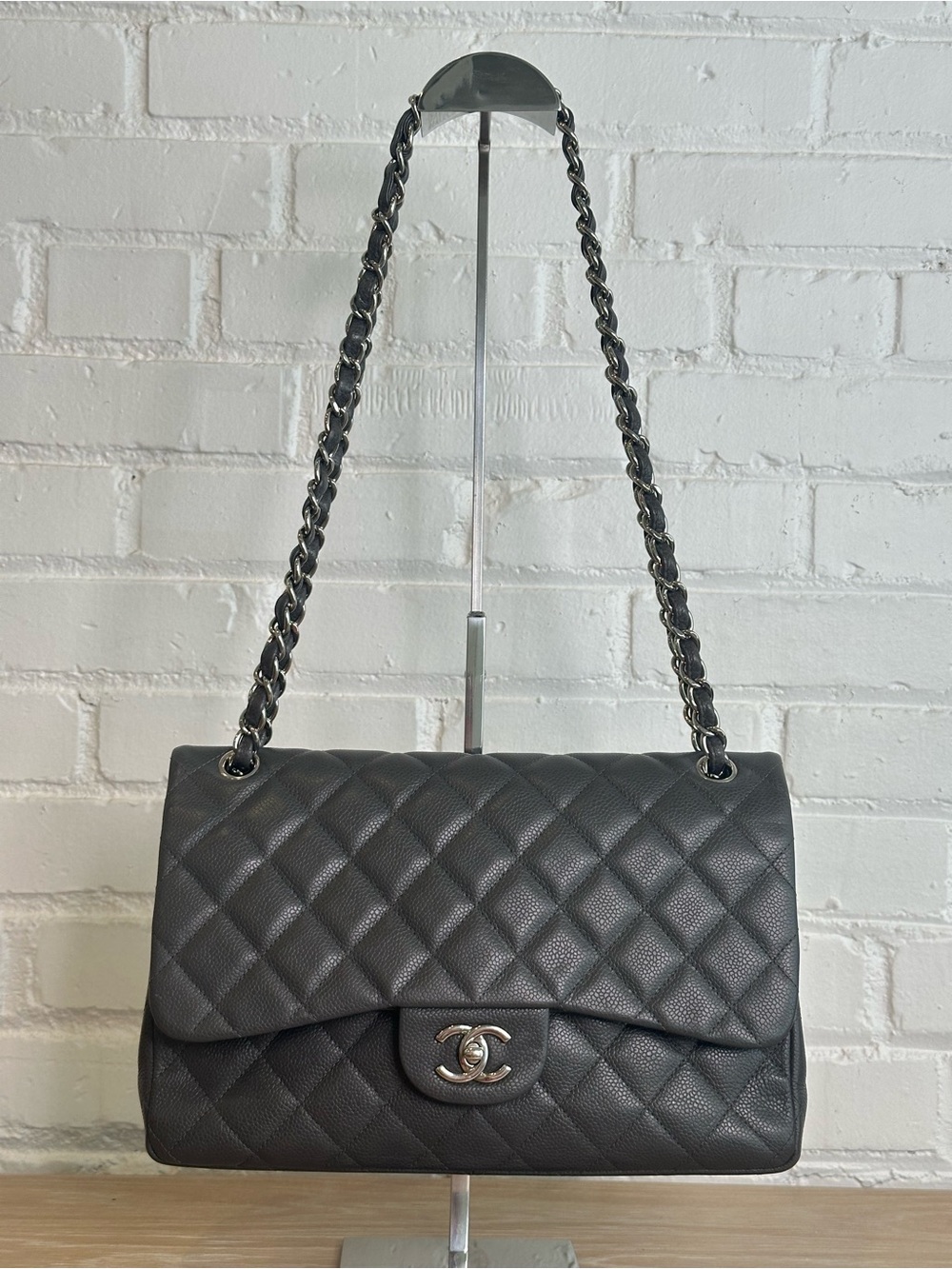 Chanel Jumbo Double Flap, Dove Grey